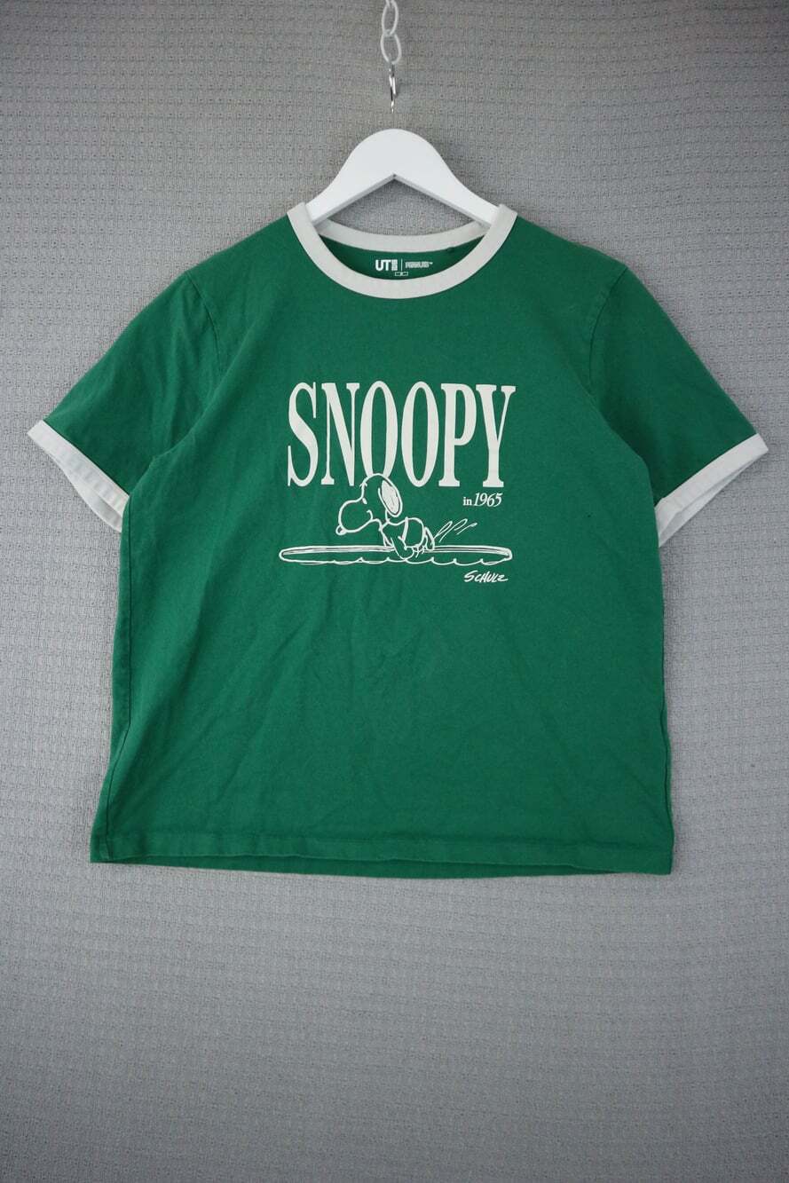Uniqlo Womens Snoopy Ringer Tee Peanuts Medium